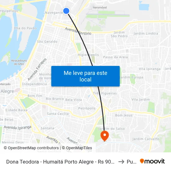 Dona Teodora - Humaitá Porto Alegre - Rs 90240-001 Brasil to Pucrs map