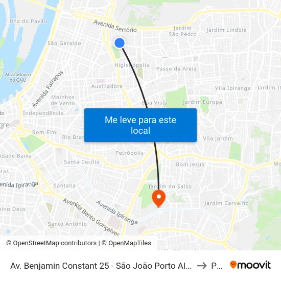 Av. Benjamin Constant 25 - São João Porto Alegre - Rs 90520-080 Brasil to Pucrs map