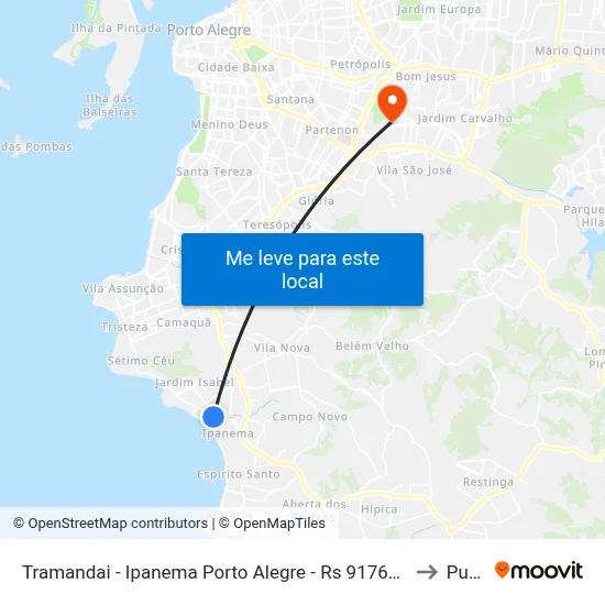 Tramandai - Ipanema Porto Alegre - Rs 91760-050 Brasil to Pucrs map