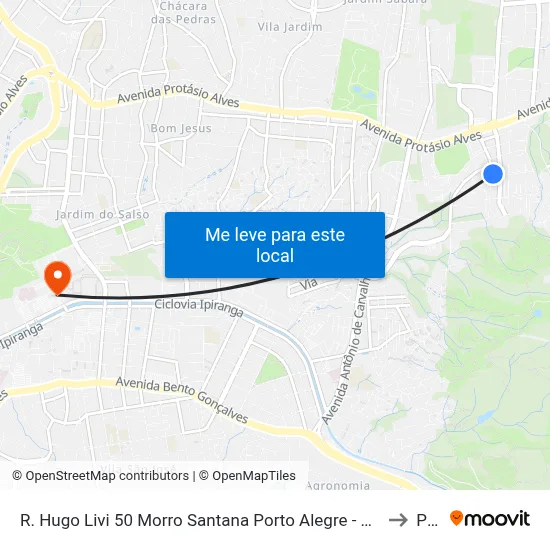 R. Hugo Livi 50 Morro Santana Porto Alegre - Rio Grande Do Sul 91450-060 Brasil to Pucrs map