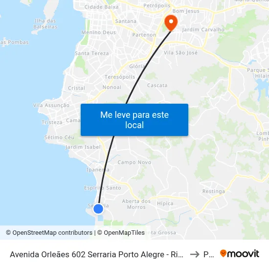 Avenida Orleães 602 Serraria Porto Alegre - Rio Grande Do Sul 91770-620 Brasil to Pucrs map