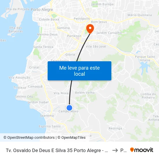 Tv. Osvaldo De Deus E Silva 35 Porto Alegre - Rio Grande Do Sul 91750-710 Brasil to Pucrs map