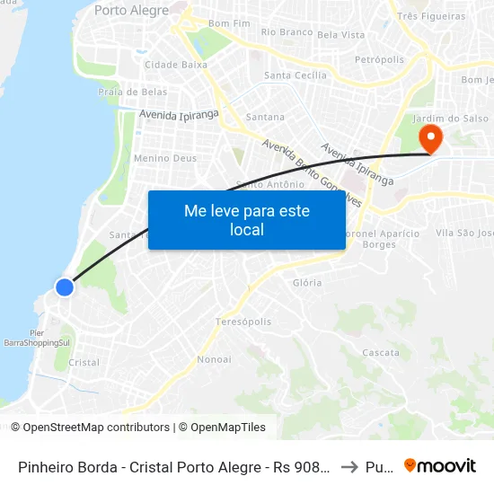 Pinheiro Borda - Cristal Porto Alegre - Rs 90810-150 Brasil to Pucrs map
