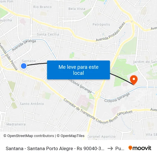 Santana - Santana Porto Alegre - Rs 90040-373 Brasil to Pucrs map