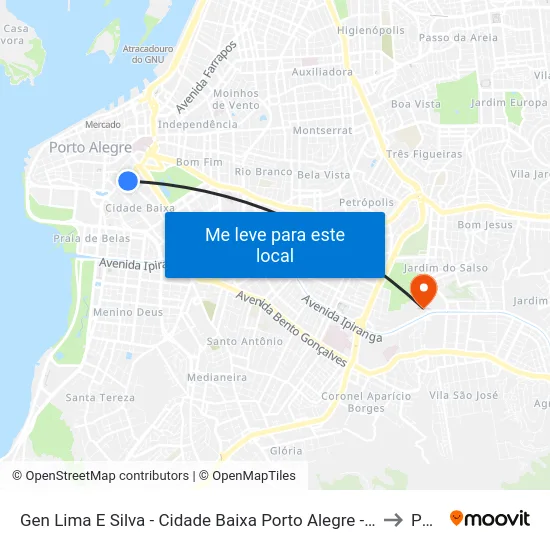 Gen Lima E Silva - Cidade Baixa Porto Alegre - Rs 90840-460 Brasil to Pucrs map