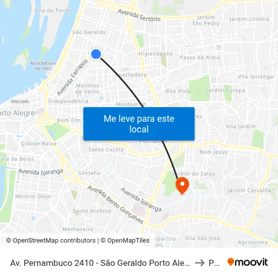 Av. Pernambuco 2410 - São Geraldo Porto Alegre - Rs 90220-002 Brasil to Pucrs map