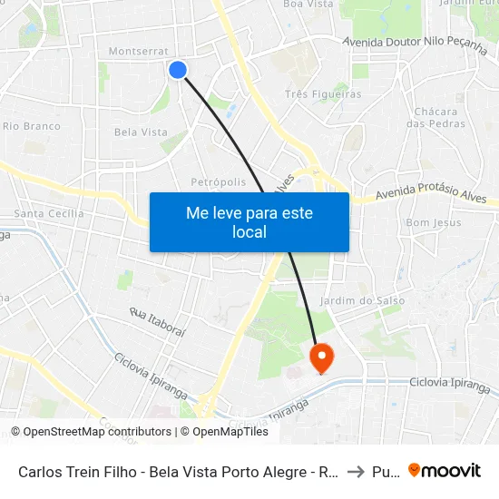 Carlos Trein Filho - Bela Vista Porto Alegre - Rs 90450-010 Brasil to Pucrs map