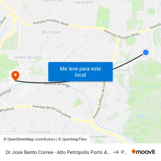 Dr Jose Bento Correa - Alto Petrópolis Porto Alegre - Rs 91450-050 Brasil to Pucrs map