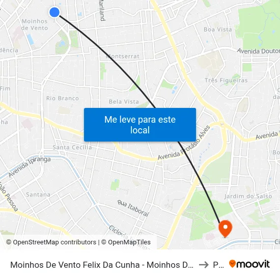 Moinhos De Vento Felix Da Cunha - Moinhos De Vento Porto Alegre - Rs 91030-280 Brasil to Pucrs map