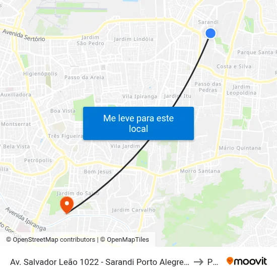 Av. Salvador Leão 1022 - Sarandi Porto Alegre - Rs 91130-700 Brasil to Pucrs map