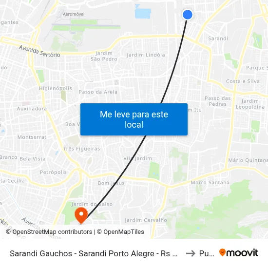 Sarandi Gauchos - Sarandi Porto Alegre - Rs 91110-090 Brasil to Pucrs map