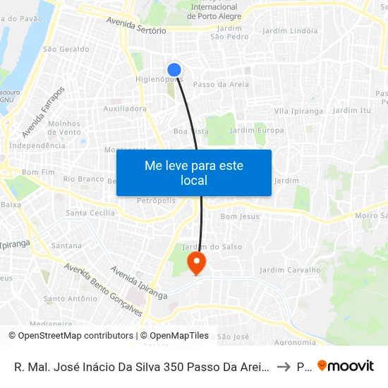 R. Mal. José Inácio Da Silva 350 Passo Da Areia Porto Alegre - Rio Grande Do Sul 90520-280 Brasil to Pucrs map