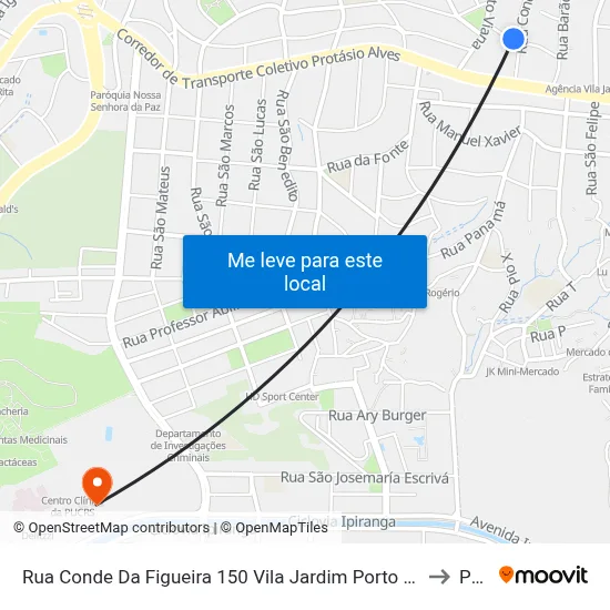 Rua Conde Da Figueira 150 Vila Jardim Porto Alegre - Rs 91330-590 Brasil to Pucrs map