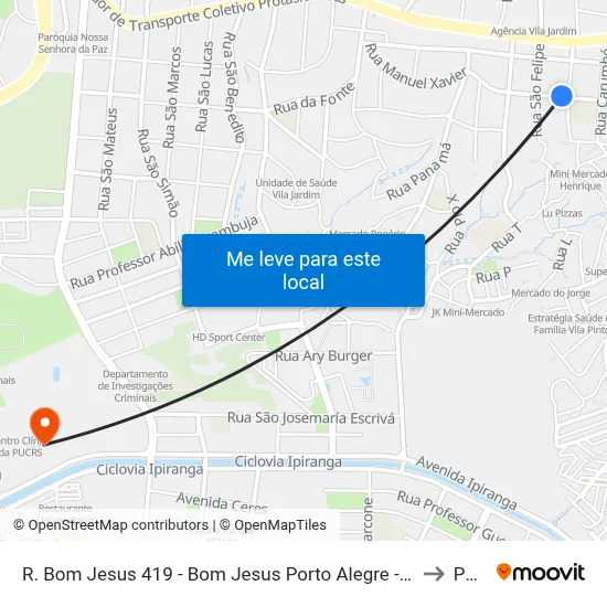 R. Bom Jesus 419 - Bom Jesus Porto Alegre - Rs 91420-030 Brasil to Pucrs map