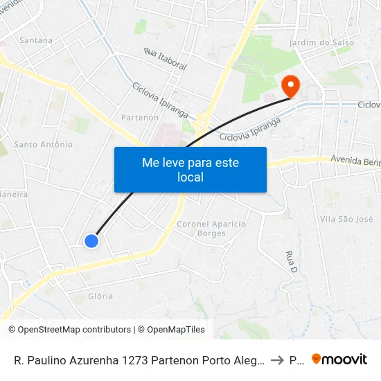 R. Paulino Azurenha 1273 Partenon Porto Alegre - Rio Grande Do Sul 90680-240 Brasil to Pucrs map