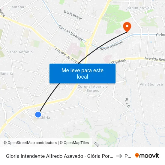 Gloria Intendente Alfredo Azevedo - Glória Porto Alegre - Rs 90660-070 Brasil to Pucrs map