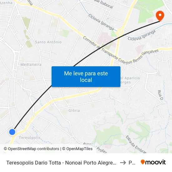Teresopolis Dario Totta - Nonoai Porto Alegre - Rs 90840-740 Brasil to Pucrs map