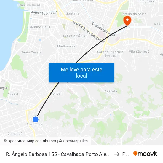 R. Ângelo Barbosa 155 - Cavalhada Porto Alegre - Rs 91740-310 Brasil to Pucrs map