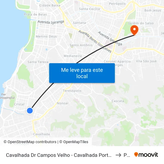 Cavalhada Dr Campos Velho - Cavalhada Porto Alegre - Rs 90820-070 Brasil to Pucrs map
