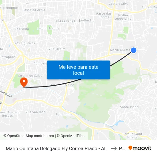 Mário Quintana Delegado Ely Correa Prado - Alto Petrópolis Porto Alegre - Rs Brasil to Pucrs map