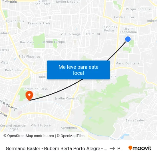 Germano Basler - Rubem Berta Porto Alegre - Rs 91240-320 Brasil to Pucrs map