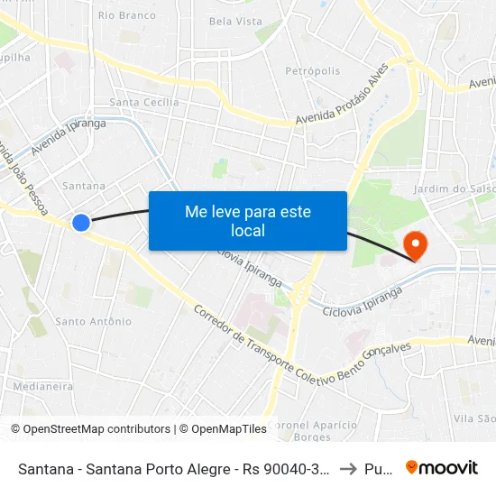 Santana - Santana Porto Alegre - Rs 90040-373 Brasil to Pucrs map