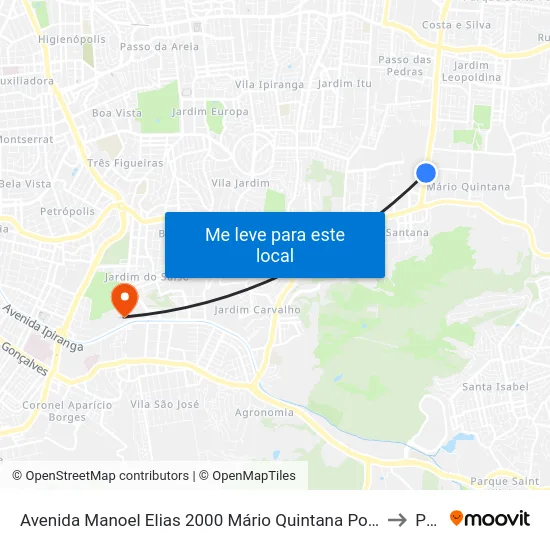 Avenida Manoel Elias 2000 Mário Quintana Porto Alegre - Rs 91240-260 Brasil to Pucrs map