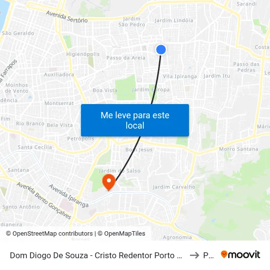 Dom Diogo De Souza - Cristo Redentor Porto Alegre - Rs 91010-004 Brasil to Pucrs map