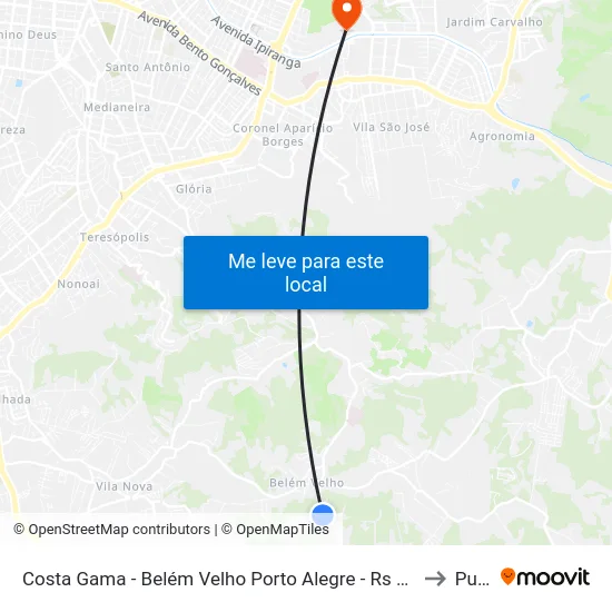 Costa Gama - Belém Velho Porto Alegre - Rs 91787-311 Brasil to Pucrs map