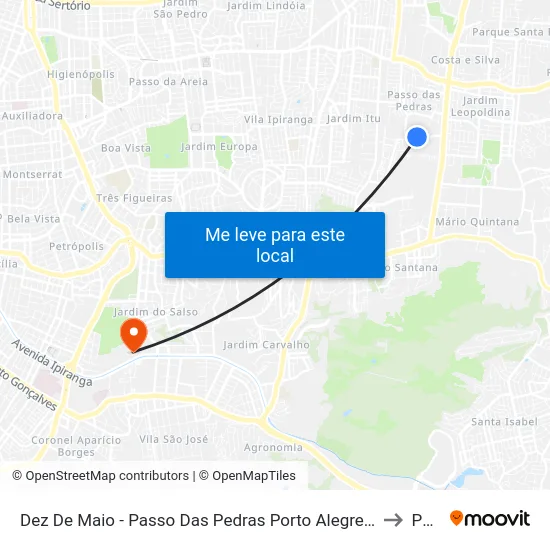 Dez De Maio - Passo Das Pedras Porto Alegre - Rs 91230-580 Brasil to Pucrs map