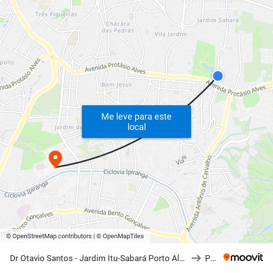 Dr Otavio Santos - Jardim Itu-Sabará Porto Alegre - Rs 91210-000 Brasil to Pucrs map