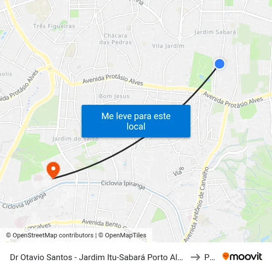 Dr Otavio Santos - Jardim Itu-Sabará Porto Alegre - Rs 91210-000 Brasil to Pucrs map