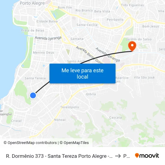 R. Dormênio 373 - Santa Tereza Porto Alegre - Rs 90840-100 Brasil to Pucrs map