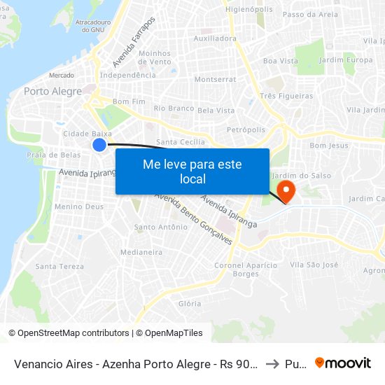 Venancio Aires - Azenha Porto Alegre - Rs 90050-002 Brasil to Pucrs map