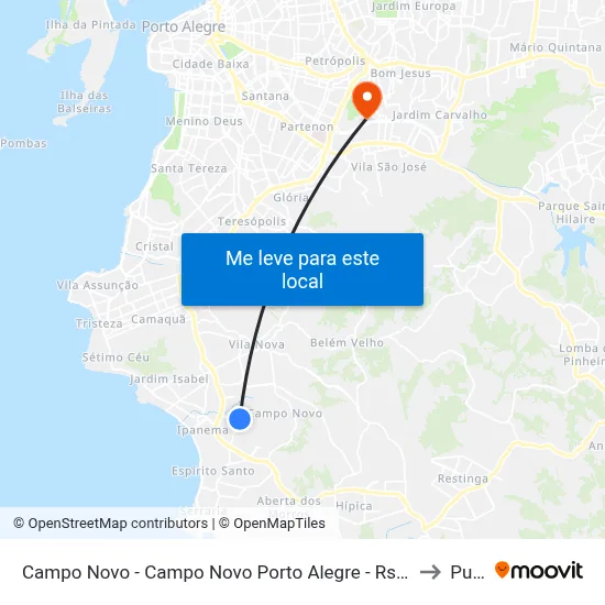 Campo Novo - Campo Novo Porto Alegre - Rs 91751-443 Brasil to Pucrs map