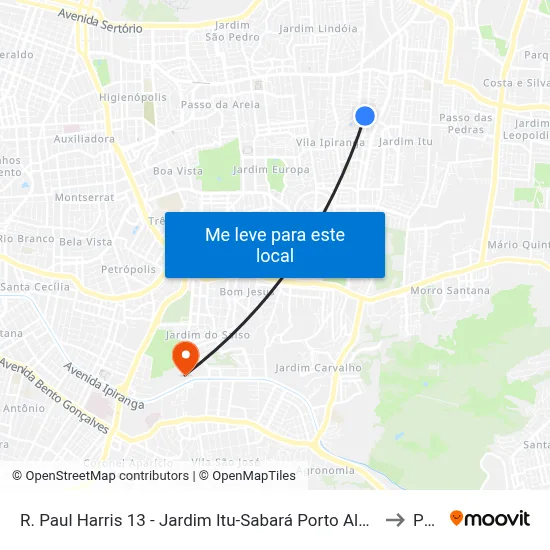 R. Paul Harris 13 - Jardim Itu-Sabará Porto Alegre - Rs 91380-200 Brasil to Pucrs map