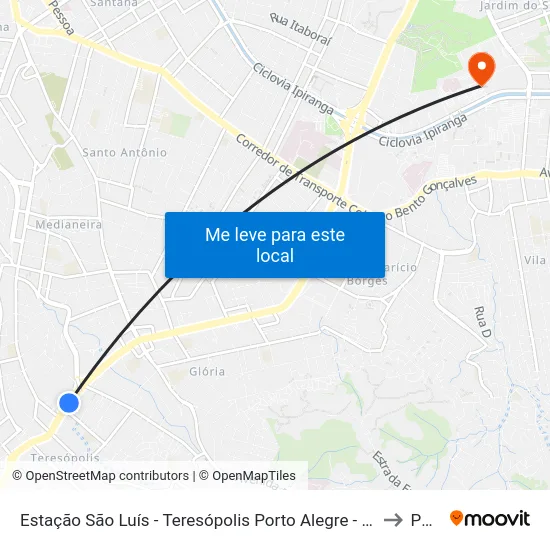 Estação São Luís - Teresópolis Porto Alegre - Rs 90870-001 Brasil to Pucrs map