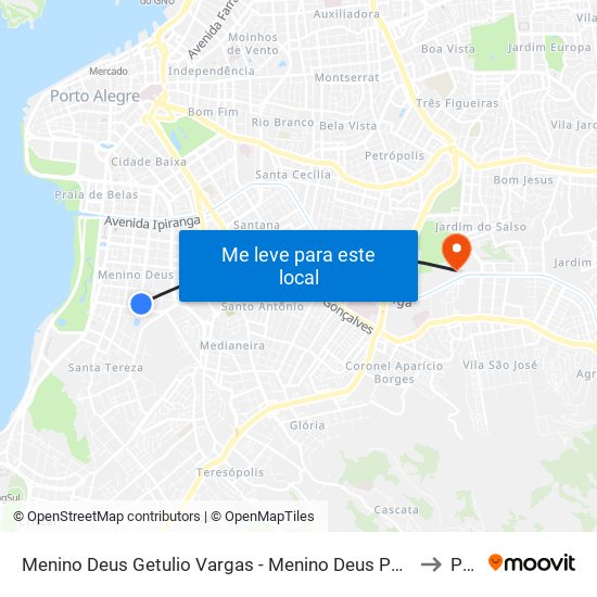 Menino Deus Getulio Vargas - Menino Deus Porto Alegre - Rs 90150-000 Brasil to Pucrs map