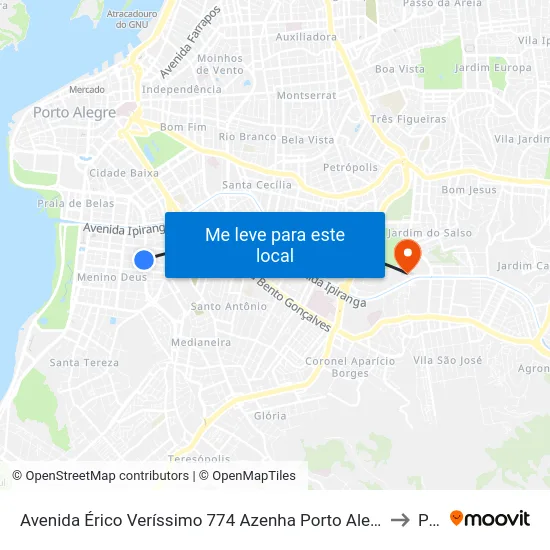 Avenida Érico Veríssimo 774 Azenha Porto Alegre - Rio Grande Do Sul 90160-180 Brasil to Pucrs map
