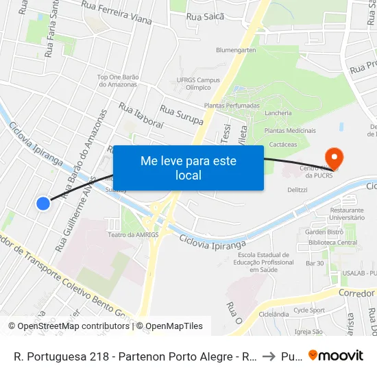 R. Portuguesa 218 - Partenon Porto Alegre - Rs 90650-120 Brasil to Pucrs map