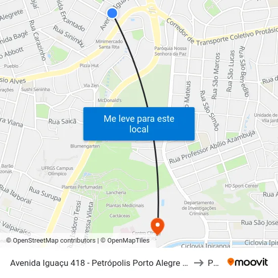 Avenida Iguaçu 418 - Petrópolis Porto Alegre - Rs 90470-230 Brasil to Pucrs map
