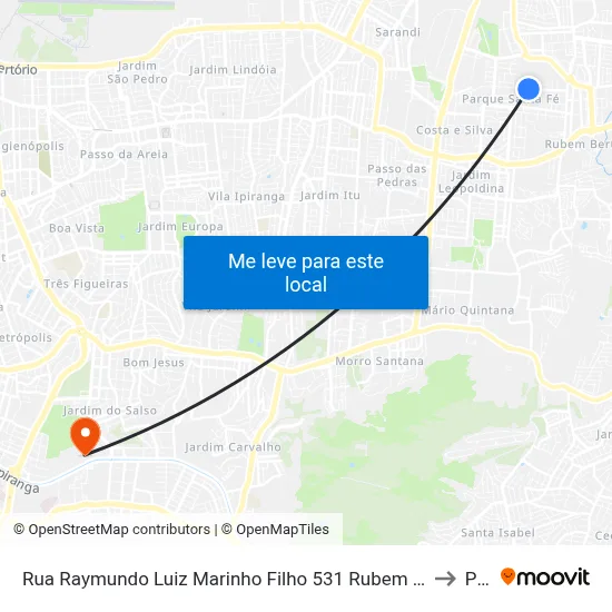 Rua Raymundo Luiz Marinho Filho 531 Rubem Berta Porto Alegre - Rs 91180-205 Brasil to Pucrs map