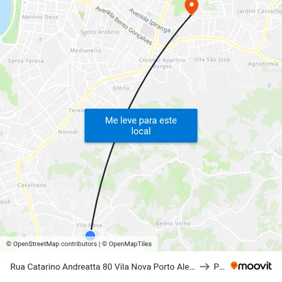 Rua Catarino Andreatta 80 Vila Nova Porto Alegre - Rio Grande Do Sul 91750 Brasil to Pucrs map
