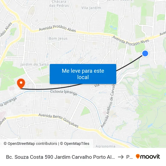 Bc. Souza Costa 590 Jardim Carvalho Porto Alegre - Rio Grande Do Sul 91450-140 Brasil to Pucrs map