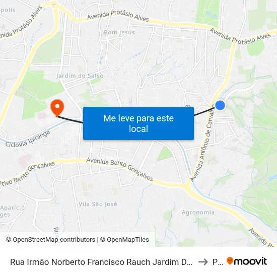 Rua Irmão Norberto Francisco Rauch Jardim Do Carvalho Porto Alegre - Rio Grande Do Sul 91430 Brasil to Pucrs map