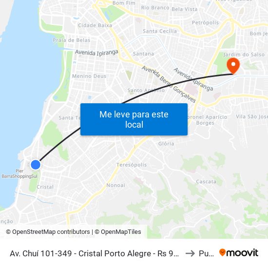 Av. Chuí 101-349 - Cristal Porto Alegre - Rs 90820-080 Brasil to Pucrs map