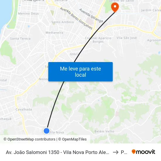 Av. João Salomoni 1350 - Vila Nova Porto Alegre - Rs 91740-830 Brasil to Pucrs map