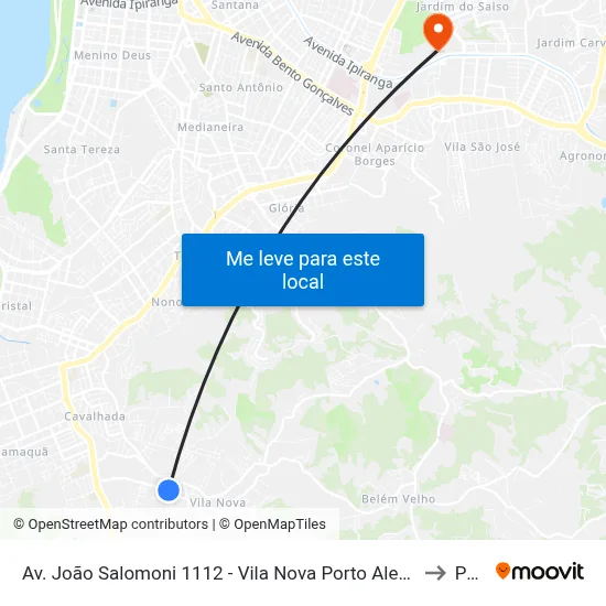 Av. João Salomoni 1112 - Vila Nova Porto Alegre - Rs 91740-830 Brasil to Pucrs map