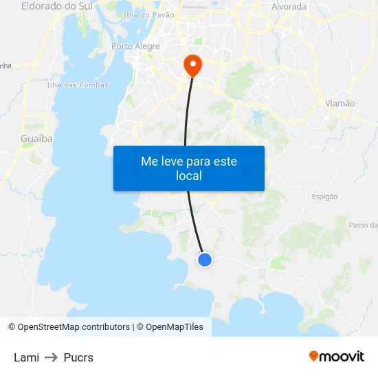 Lami to Pucrs map