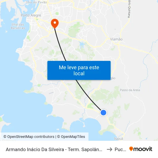 Armando Inácio Da Silveira - Term. Sapolândia to Pucrs map